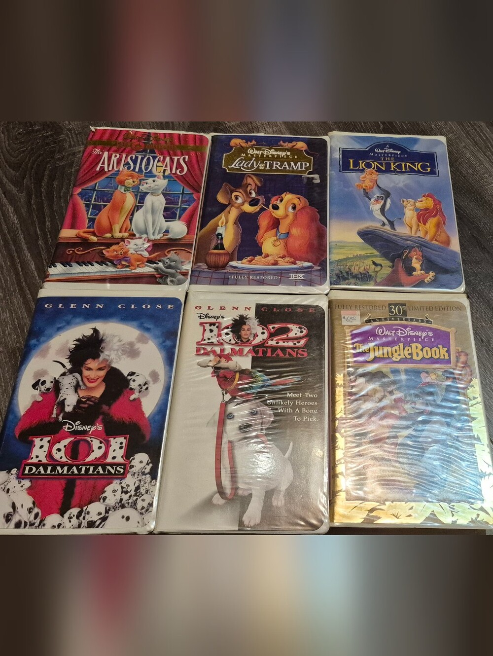 6 Disney Movies VHS